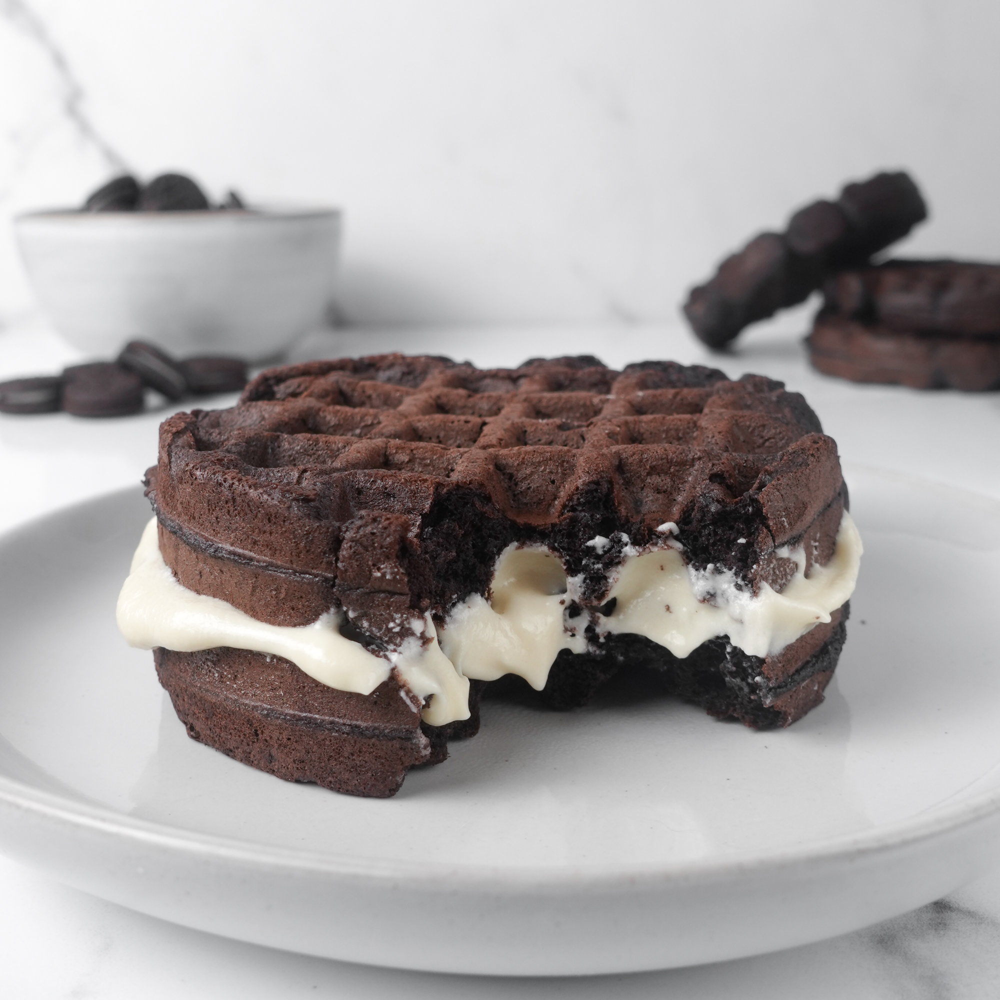 Protein Oreo Waffles