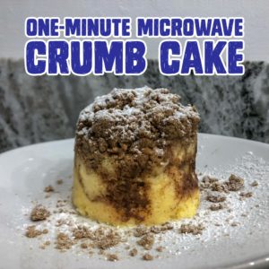 One minute microwave crumb cake