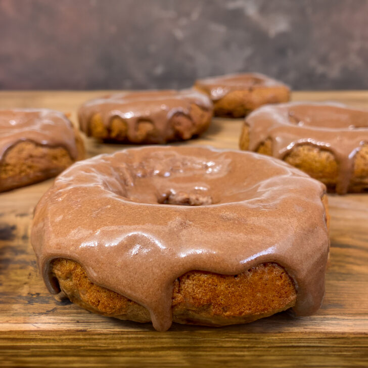 Chocolate Pumpkin Protein Donuts