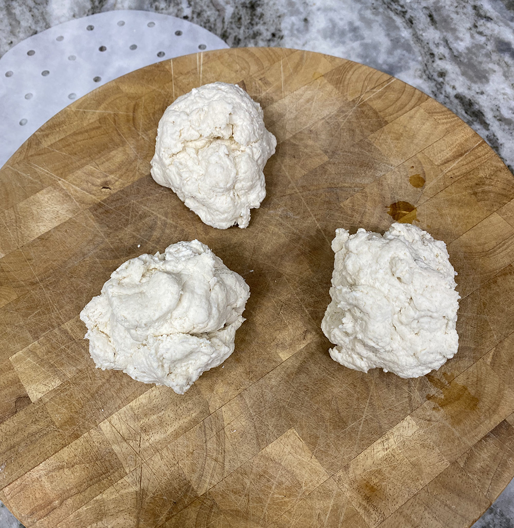 3 Pieces of Bagel Dough