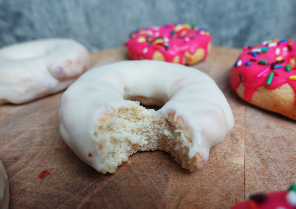 Bite of protein donut