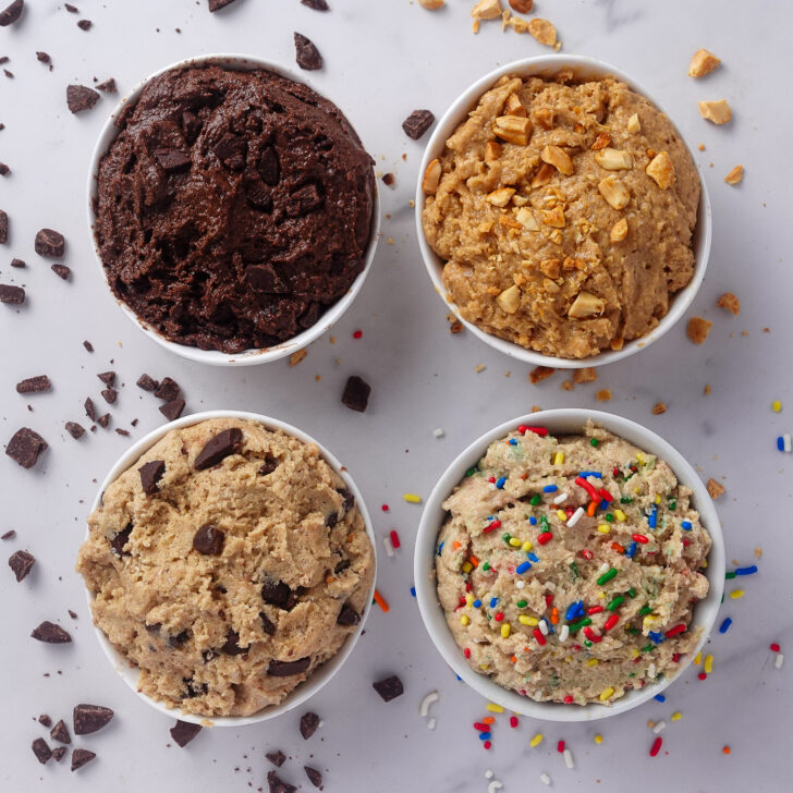 The Best Protein Cookie Dough (With 4 Flavor Options)