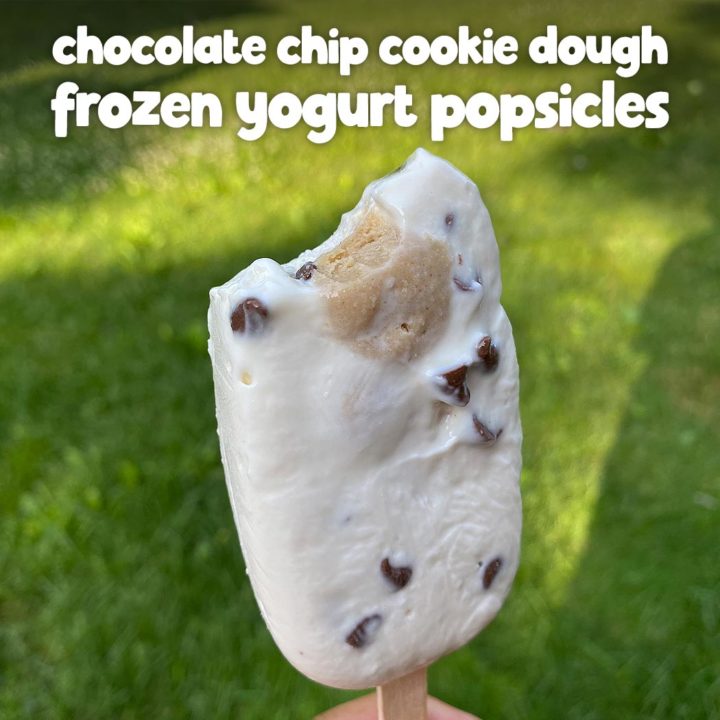 Chocolate Chip Cookie Dough Frozen Yogurt Popsicles
