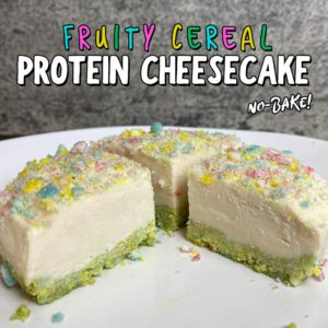 Fruity Cereal Protein Cheesecake