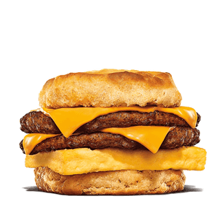 Double Sausage Egg and Cheese Biscuit