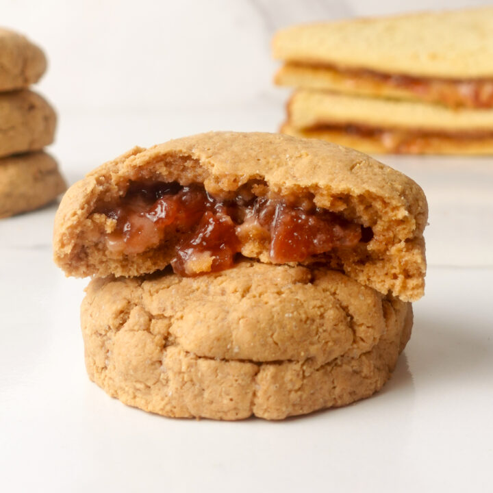 Peanut butter & jelly protein cookies