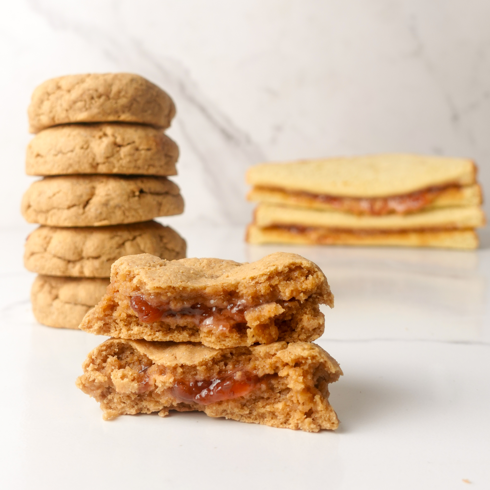 PB&J Protein Cookies