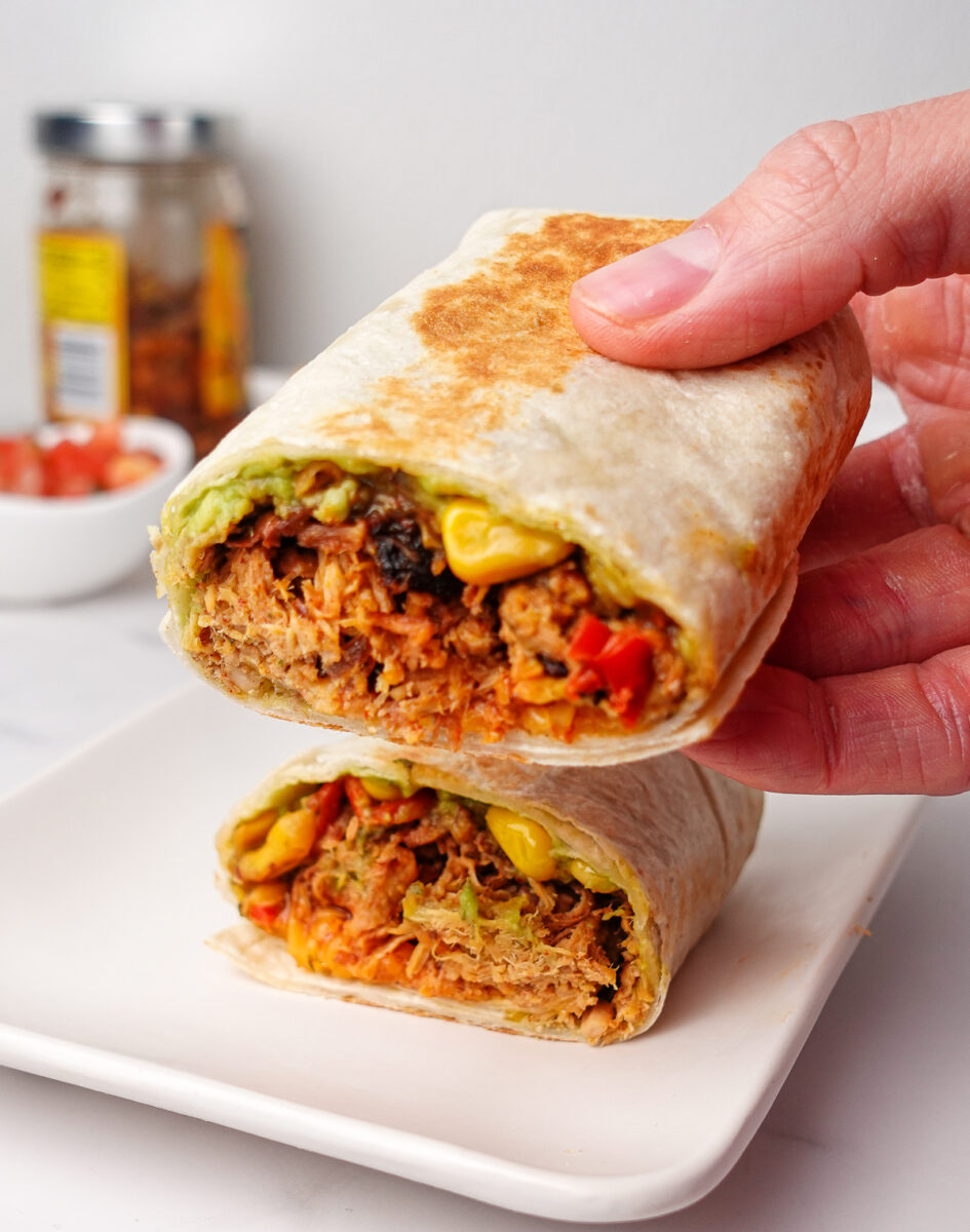 Pulled Pork Burritos Using Leftover Pulled Pork