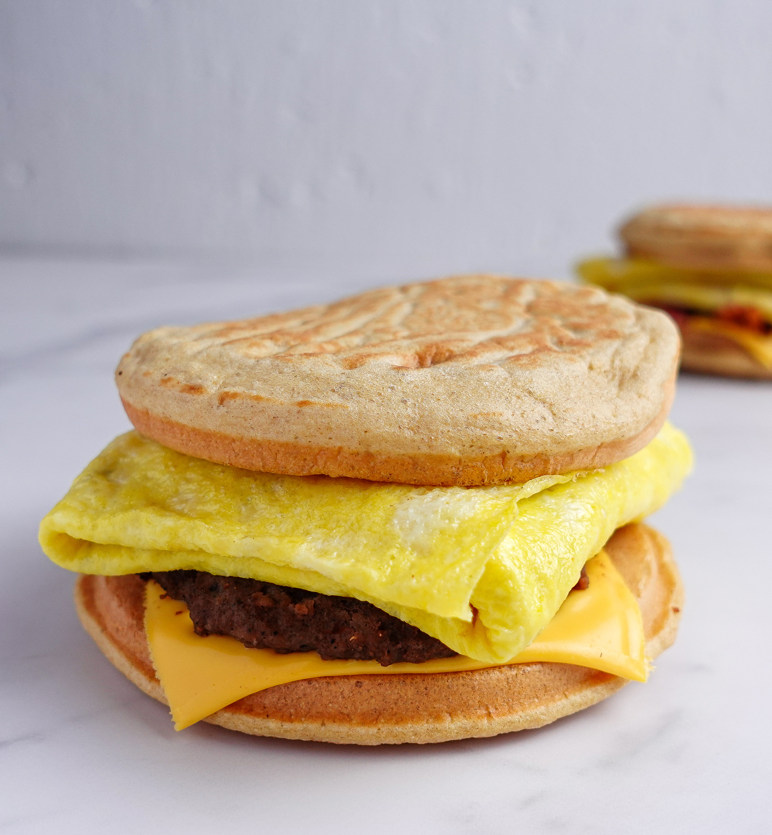 Dual Breakfast Sandwich Maker - French Toast Sausage, Egg, & Cheese 