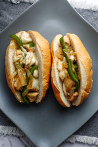 Chicken cheesesteak sandwiches