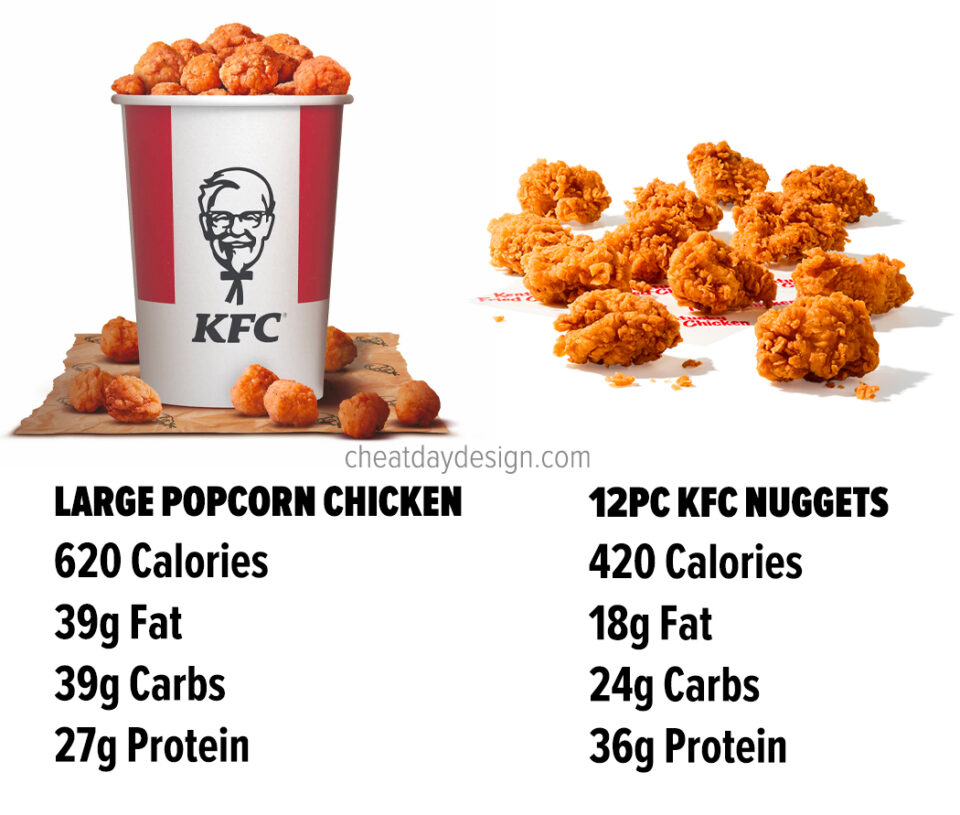 calories in kfc popcorn chicken nuggets large