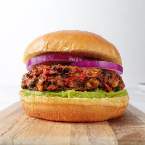 High-protein veggie burger