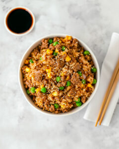 Easy ground beef fried rice