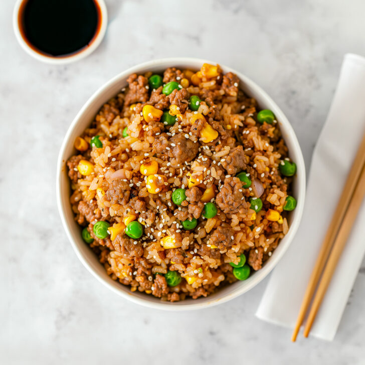 15-Minute Ground Beef Fried Rice