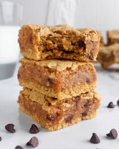 Stack of protein blondies