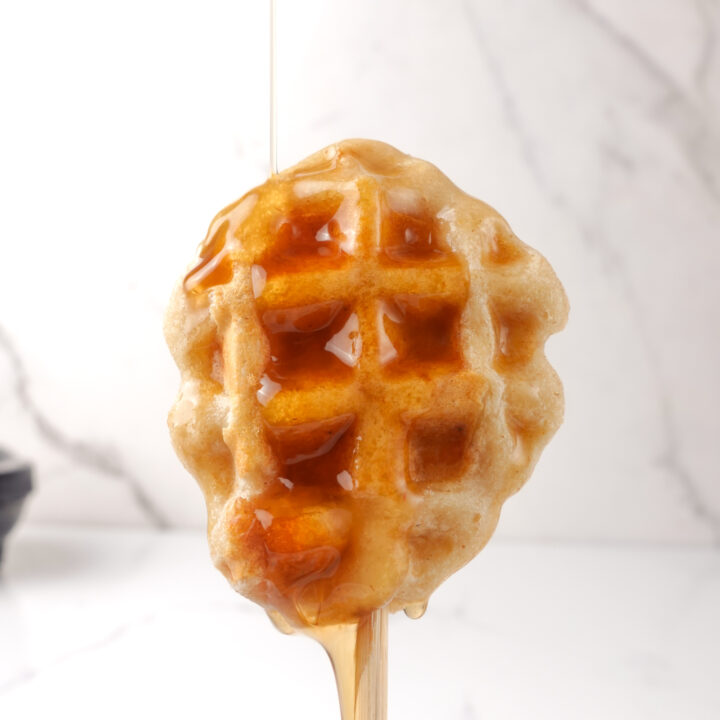 Protein-packed chicken & waffle bite